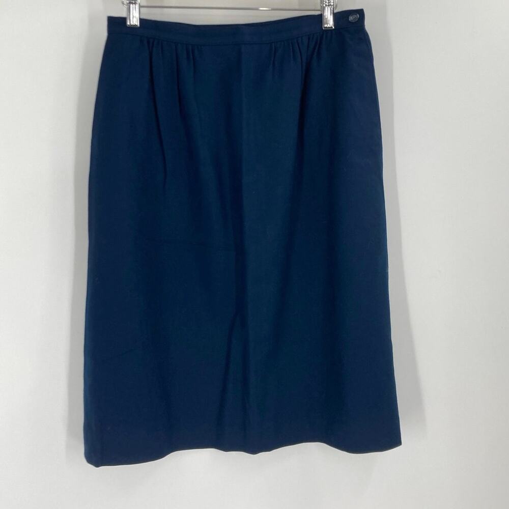 Vintage Pendleton Wool Blue Pleated Skirt Women’s Size 14